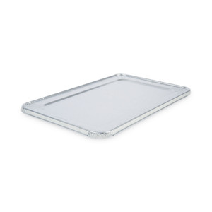 Boardwalk Aluminum Steam Table Pan Lids, Fits Full-Size Pan, Deep,12.88 x 20.81 x 0.63, 50/Carton (BWKLIDSTEAMFL) View Product Image