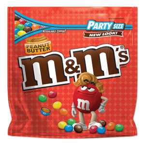 M & M's Chocolate Candies, Peanut Butter, 38 oz Resealable Bag View Product Image
