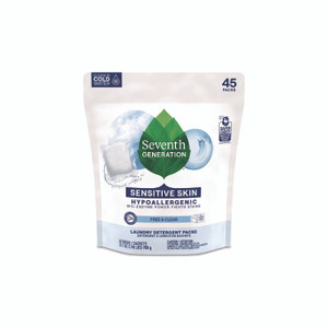 Seventh Generation Natural Laundry Detergent Packs, Powder, Unscented, 45 Packets/Pack View Product Image