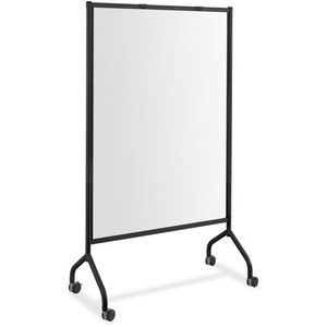 Safco Impromptu Magnetic Whiteboard Screens - White Surface - Black Steel Frame - Rectangle - Magnetic - Marker Tray, Casters Product Image 