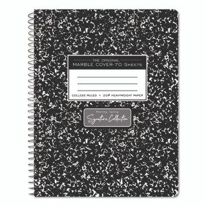 Roaring Spring Signature Collection Spiralbound Composition Book, Medium/College Rule, Black Marble Cover, (70) 9.75 x 7 Sheets View Product Image