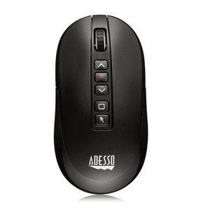 Adesso iMouse P40 Wireless Multifunctional Presenter Mouse, 2.4 GHz Frequency/100 ft Wireless Range, Left/Right, Black View Product Image