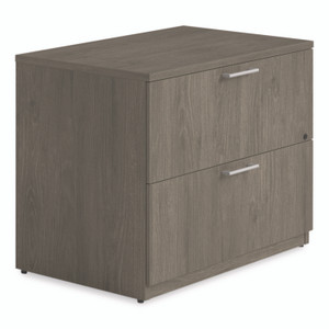 Alera Seville Series Lateral File Cabinet, 2 Legal-Size File Drawers, Walnut, 36" x 24" x 29" View Product Image