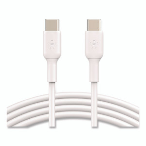 Belkin BOOST CHARGE USB-C to USB-C Cable, 3.3 ft, White, 2/Pack View Product Image