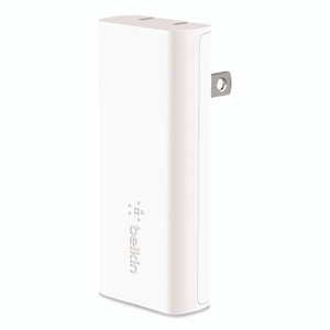 Belkin BOOST CHARGE Dual Wall Charger with PPS + USB-C Cable with Lightning Connector, White View Product Image