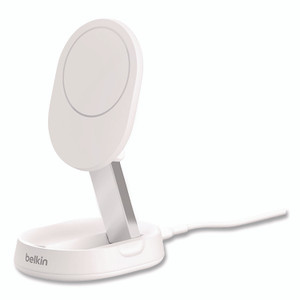 Belkin BOOST CHARGE Pro Convertible Magnetic Wireless Charging Stand, Qi2 Wireless Charging, 15 W, White View Product Image