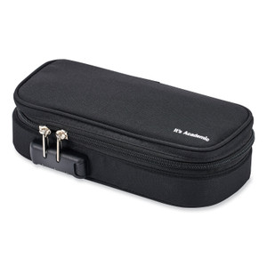 Bostitch It's Academic Locking Pencil Case, 2 Compartments, 4.75" x 2.5" x 2.5", Black, 2/Pack View Product Image