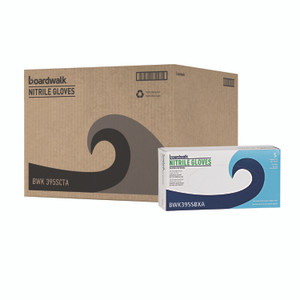Boardwalk Disposable Powder-Free Nitrile Gloves, Small, Blue, 5 mil, 100/Box, 10 Boxes/Carton View Product Image