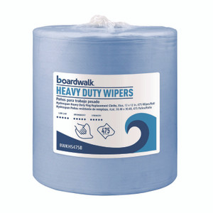 Boardwalk Hydrospun Wipers, 12 x 12, Blue, 475 Sheets/Roll View Product Image