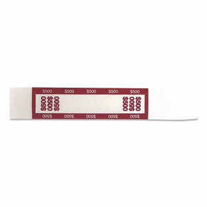 CONTROLTEK Currency Straps, $500, Self-Adhesive, 1,000/Pack View Product Image