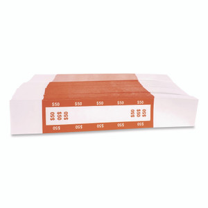 CONTROLTEK Currency Straps, $50, Self-Adhesive, 1,000/Pack View Product Image