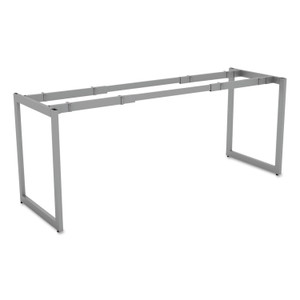 Alera Open Office Desk Series Adjustable O-Leg Desk Base, 47.25 to 70.78w x 23.63d x 28.5h, Silver View Product Image