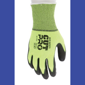 MCR Safety Cut Pro 9277PU Gloves, Medium, Black/Lime, Dozen View Product Image