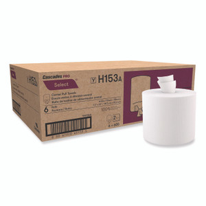 Cascades PRO Select Center-Pull Paper Towels, 2-Ply, 7.3" x 10", White, 600/Roll, 6 Rolls/Carton View Product Image