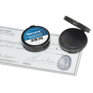 SICURIX Fingerprint Ink Pad, 1.5" Diameter, Black (BAU38010) View Product Image