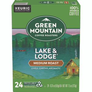 Green Mountain Coffee Lake and Lodge Coffee K-Cups, Medium Roast, 24/Box View Product Image