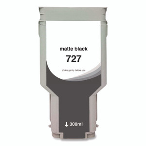 Innovera Compatible Matte Black High-Yield Ink, Replacement for 727XL (C1Q12A), 300 mL View Product Image