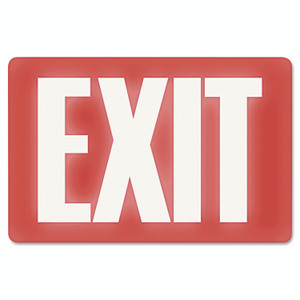 Headline Sign Glow In The Dark Sign, 8 x 12, Red Glow, Exit View Product Image