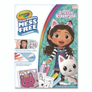 Crayola Gabby's Dollhouse Color Wonder Kit, (18) Coloring Pages, (5) Gabby's Collection Markers View Product Image