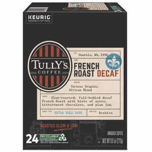Tully's Coffee French Roast Decaf Coffee K-Cups, 24/Box View Product Image