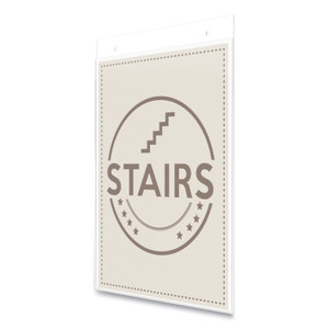 deflecto Anti-Glare Wall Mount Sign Holder, 8.5 x 11, Clear View Product Image