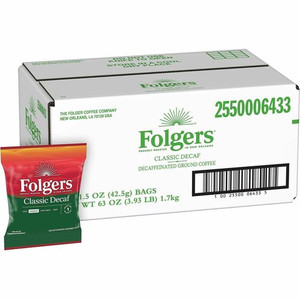 Folgers Fraction Pack Classic Decaf Coffee - 1.5 oz - Fraction Pack - Decaffeinated Product Image 