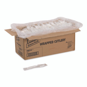 Dixie Mediumweight Polypropylene Cutlery, Individually Wrapped, Fork, Plastic, White, 1,000/Carton View Product Image