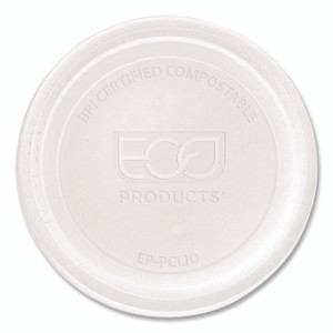 Eco-Products Compostable Clear PLA Plastic Portion Cup Lids, Fits 2 oz to 4 oz Portion Cups, Clear, 2,000/Carton View Product Image