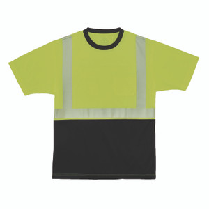 ergodyne GloWear 8280BK Class 2 Performance T-Shirt with Black Bottom, 5X-Large Long, Lime View Product Image