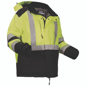 ergodyne GloWear Class 3 Hi-Vis Winter Jacket with AmpliFIRE Heat Reflective Lining, 3X-Large, Lime View Product Image