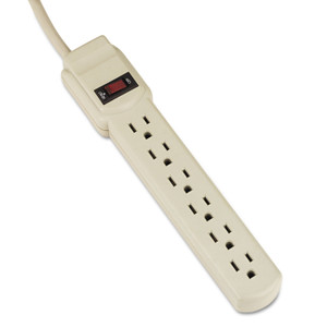 Innovera Power Strip, 6 Outlets, 4 ft Cord, Ivory (IVR73304) View Product Image