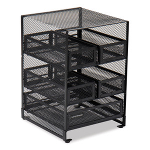 Mind Reader Network Collection 5-Compartment Tea Countertop Organizer, 6.75 x 7 x 10, Black View Product Image