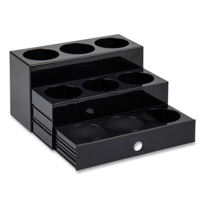 Mind Reader Foundation Collection 9-Compartment Nested Syrup Countertop Bottle Organizer, 12.5 x 5 x 7, Black View Product Image