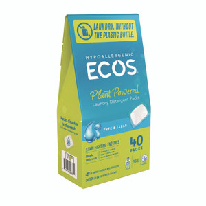 ECOS Laundry Detergent Packs, Free and Clear, 40/Pack View Product Image