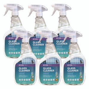 ECOS PRO Glass Cleaner, Vinegar Scent, 32 oz Spray Bottle, 6/Carton View Product Image