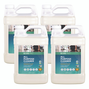 ECOS PRO Orange Plus All-Purpose Cleaner and Degreaser, Citrus Scent, 1 gal Bottle, 4/Carton View Product Image