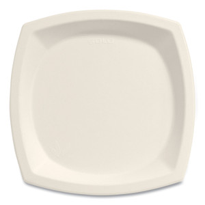 SOLO Bare Eco-Forward Sugarcane Dinnerware, ProPlanet Seal, Plate, 10" dia, Ivory, 125/Pack, 4 Packs/Carton (SCC10PSC2050CT) View Product Image