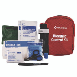 First Aid Only Right Response Bleeding Control Kit for Limb and Chest Wounds, 16 Pieces, Fabric Pouch View Product Image