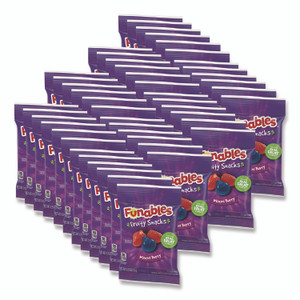 Ferrara Funables Fruity Snacks, Mixed Berry, 2.5 oz Bag, 48/Carton View Product Image