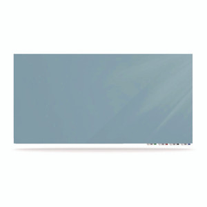 Ghent Aria Low-Profile Frameless Magnetic Glassboard, 72" x 48", Denim Blue Surface View Product Image