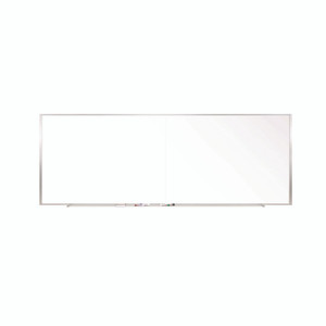 Ghent Two-Piece M1 Porcelain Magnetic Whiteboard, 120.75" x 48.5", White Surface, Satin Aluminum Frame View Product Image