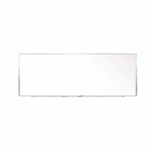 Ghent Two-Piece M1 Porcelain Magnetic Whiteboard, 144.5" x 48.5", White Surface, Satin Aluminum Frame View Product Image