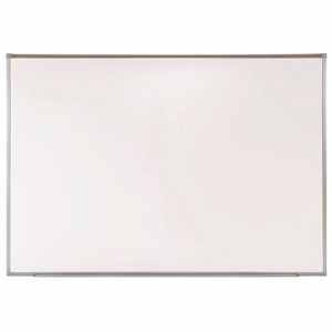 Ghent Proma Projection Magnetic Porcelain Whiteboard, 87.91" x 48.5", White Surface, Satin Aluminum Frame View Product Image