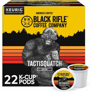 Black Rifle K-Cup, Ground Tactisquatch Coffee - Compatible with Keurig K-Cup Brewer - Dark - K-Cup, Ground - Tactisquatch - Kosher Product Image 