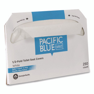 Georgia Pacific Professional Safe-T-Gard Half-Fold Toilet Seat Covers, Half-Fold, 14.5 x 17.44, White, 250 Covers/Pack, 4 Packs/Carton View Product Image