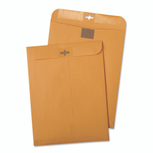 Quality Park Postage Saving ClearClasp Kraft Envelope, #55, Cheese Blade Flap, ClearClasp Closure, 6 x 9, Brown Kraft, 100/Box View Product Image