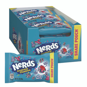 NERDS Very Berry Clusters Share Pack, Berry, 3 oz Packet, 12/Carton View Product Image