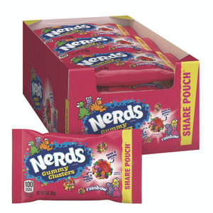 NERDS Rainbow Gummy Clusters Share Pack, Assorted Flavors, 3 oz Packet, 12/Carton View Product Image
