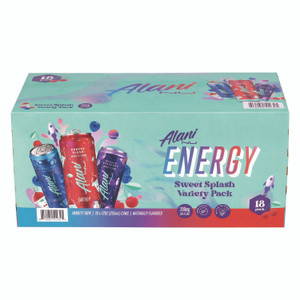 Alani Nu Energy Sweet Splash Variety Pack, Assorted Flavors, 12 oz Can, 18/Carton View Product Image