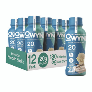 OWYN 20 g Protein Drink, Vanilla, 12 oz Bottle, 12/Carton View Product Image